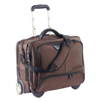 3456NY bruin businesslaptoptrolley nylon bruin Dermata lederwaren