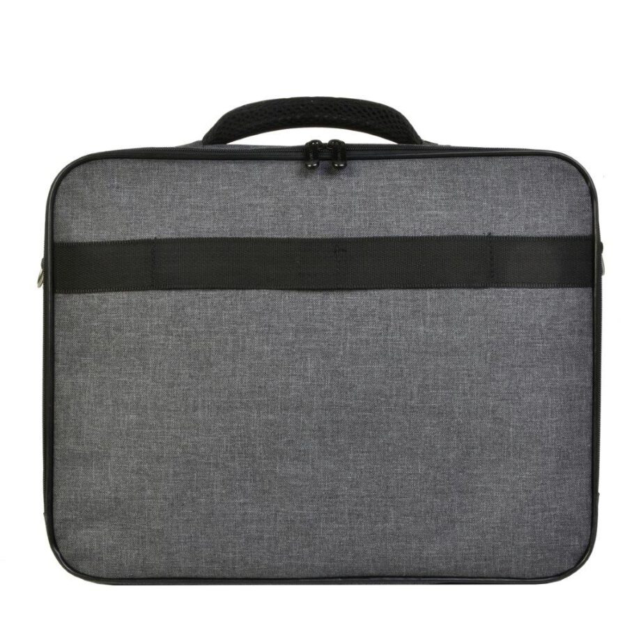 3459CV GR laptoptas canvas grijs Dermata Lederwaren