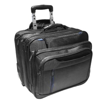 3484NY businesslaptop trolley nylon zwart Dermata Lederwaren